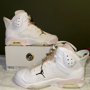 Jordan 6 retro gold hoops (women)